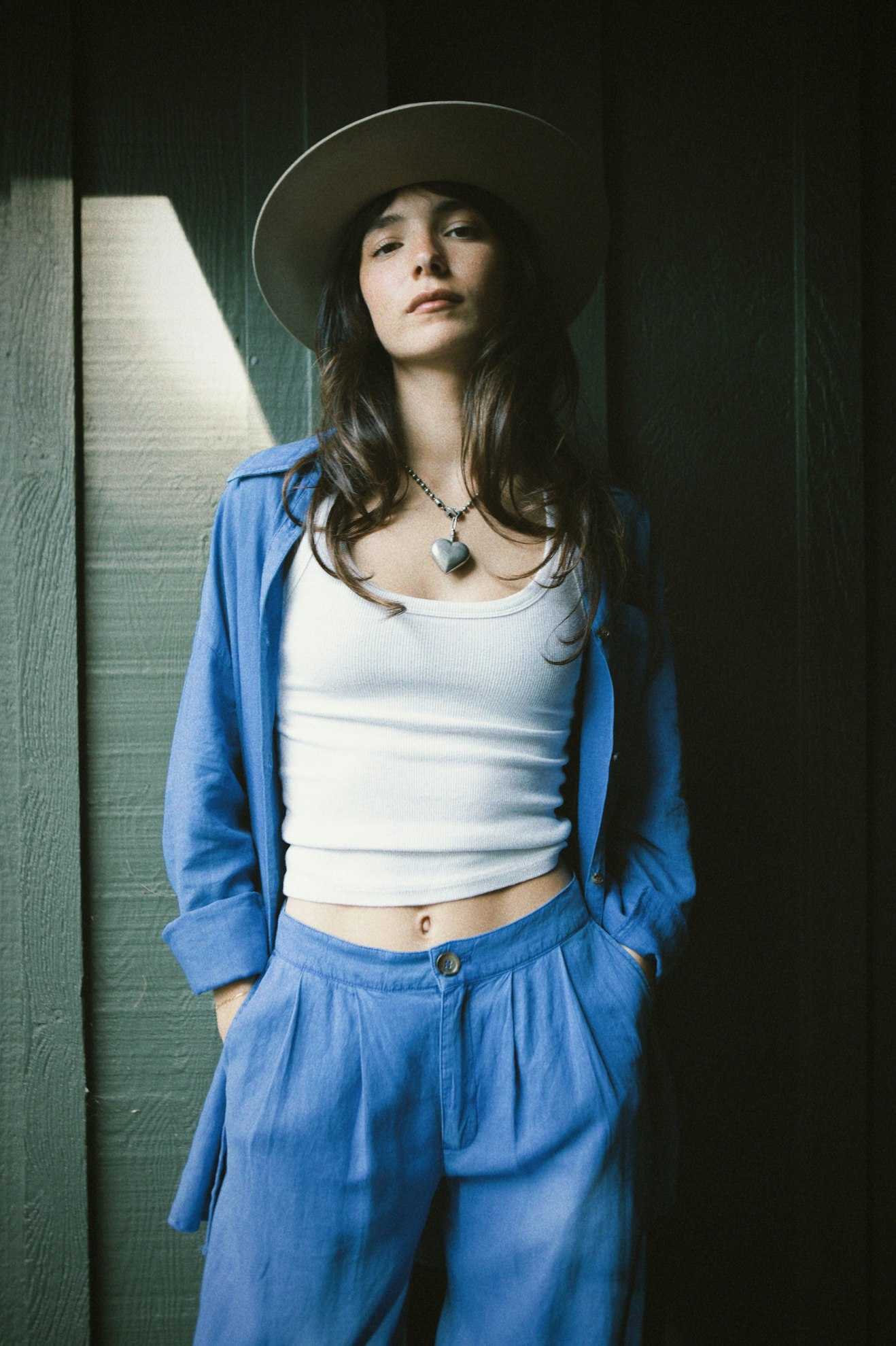 Vintage Linen Blend Wide Leg Pant - Surf The Web - Image 3